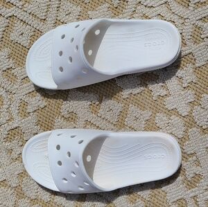 Crocs Classic Slide Sandals womens size 7 White‎ slides summer pool beach